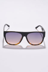 Women Purple Lens Black Wayfarer Sunglasses