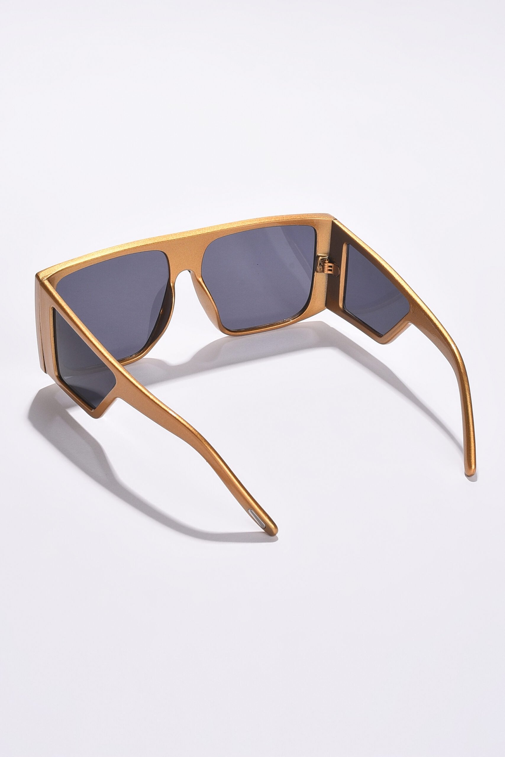 Women Black Lens Gold-Toned Oversized Sunglasses