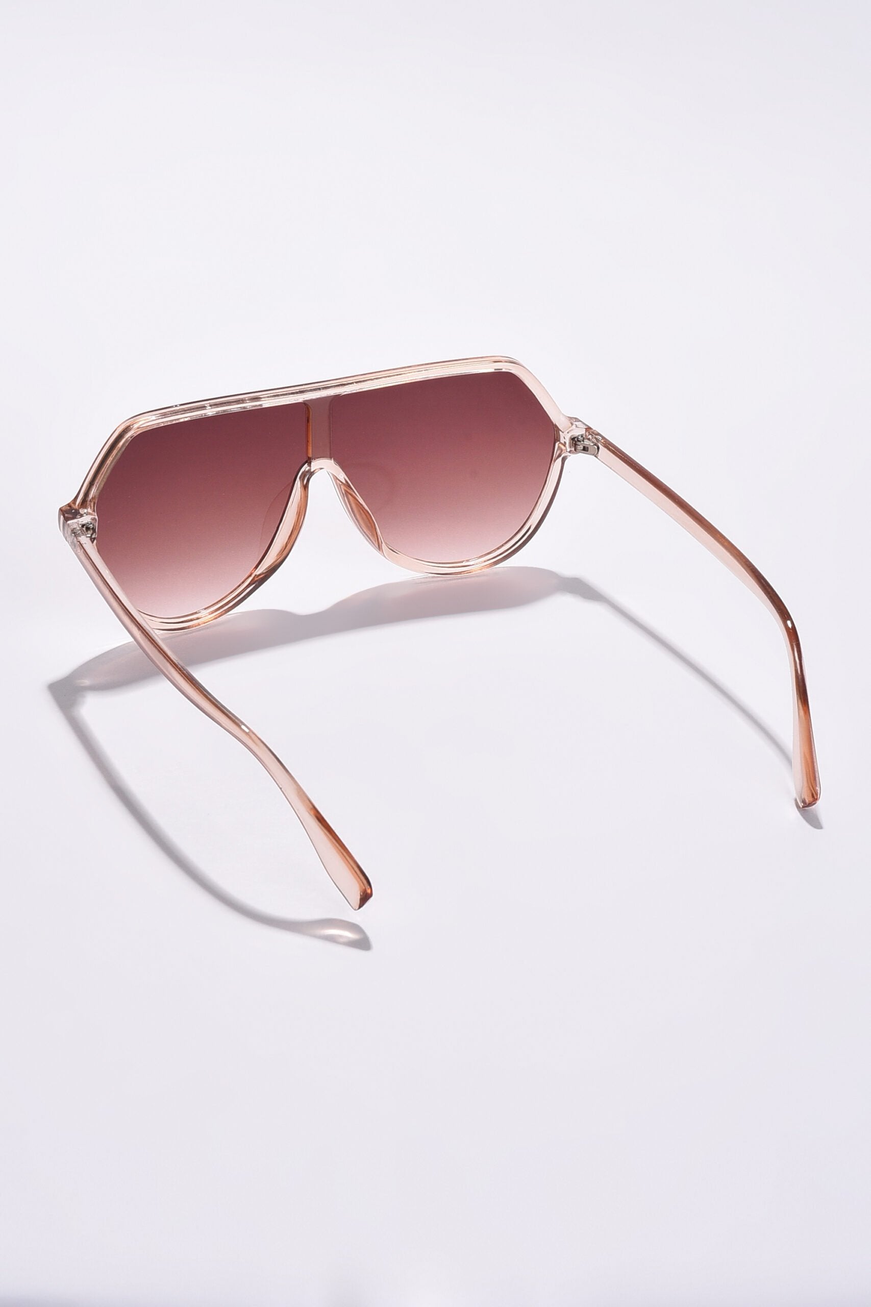 Women Brown Lens Pink Oversized Sunglasses