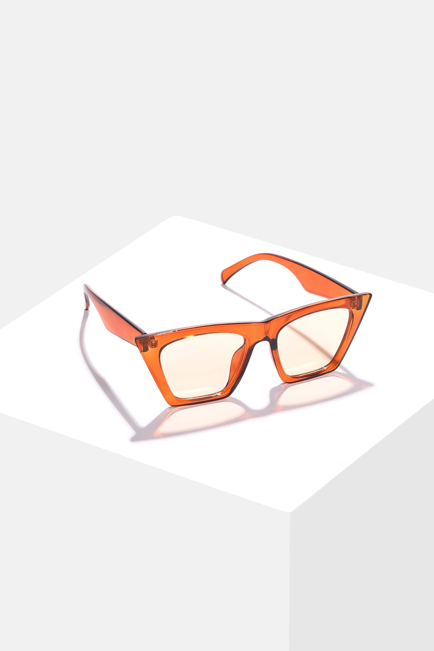 Women Orange Lens Orange Butterfly Sunglasses