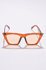 Women Orange Lens Orange Butterfly Sunglasses