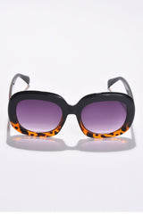 Women Purple Lens Black Wayfarer Sunglasses