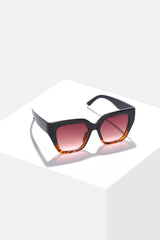 Women Brown Lens Black Butterfly Sunglasses