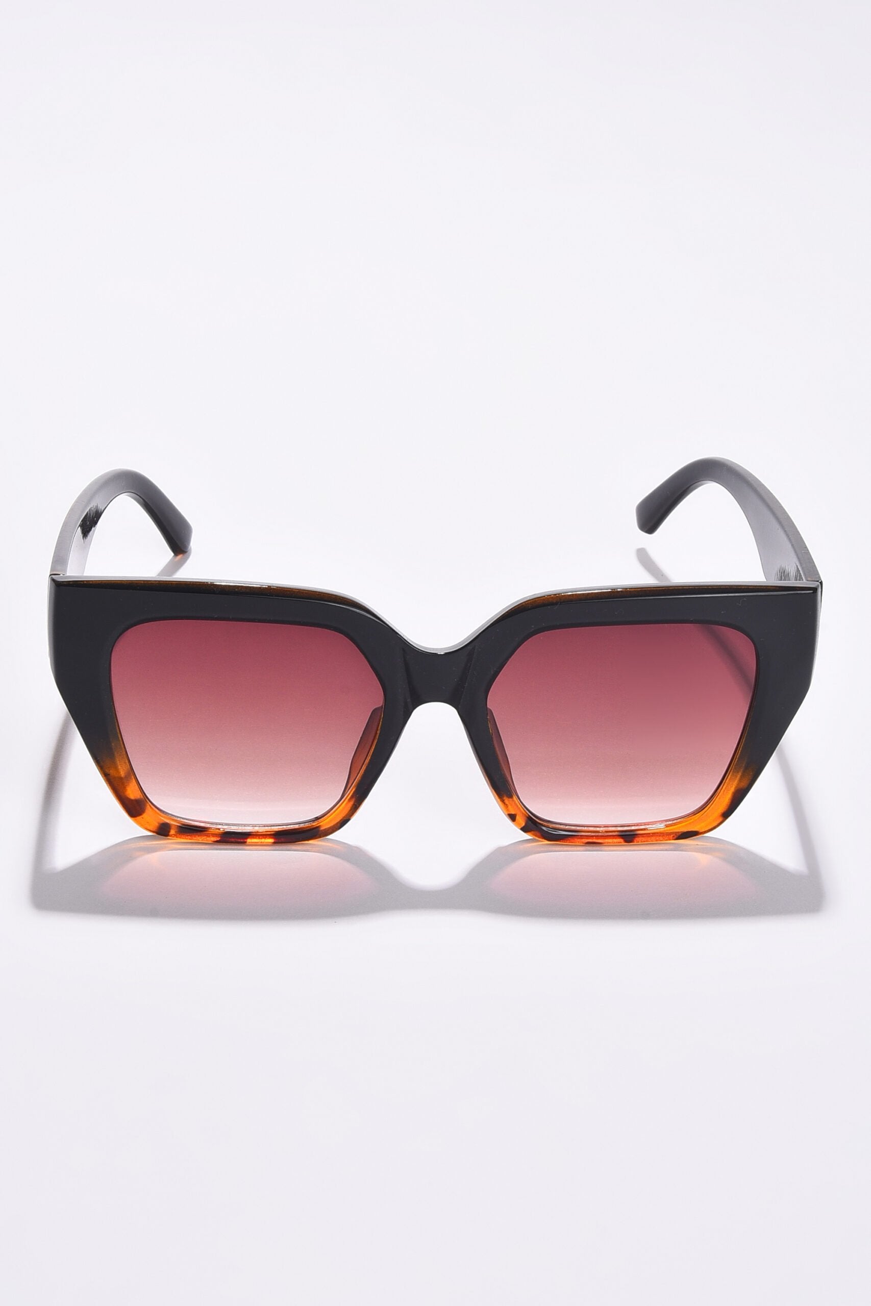 Women Brown Lens Black Butterfly Sunglasses