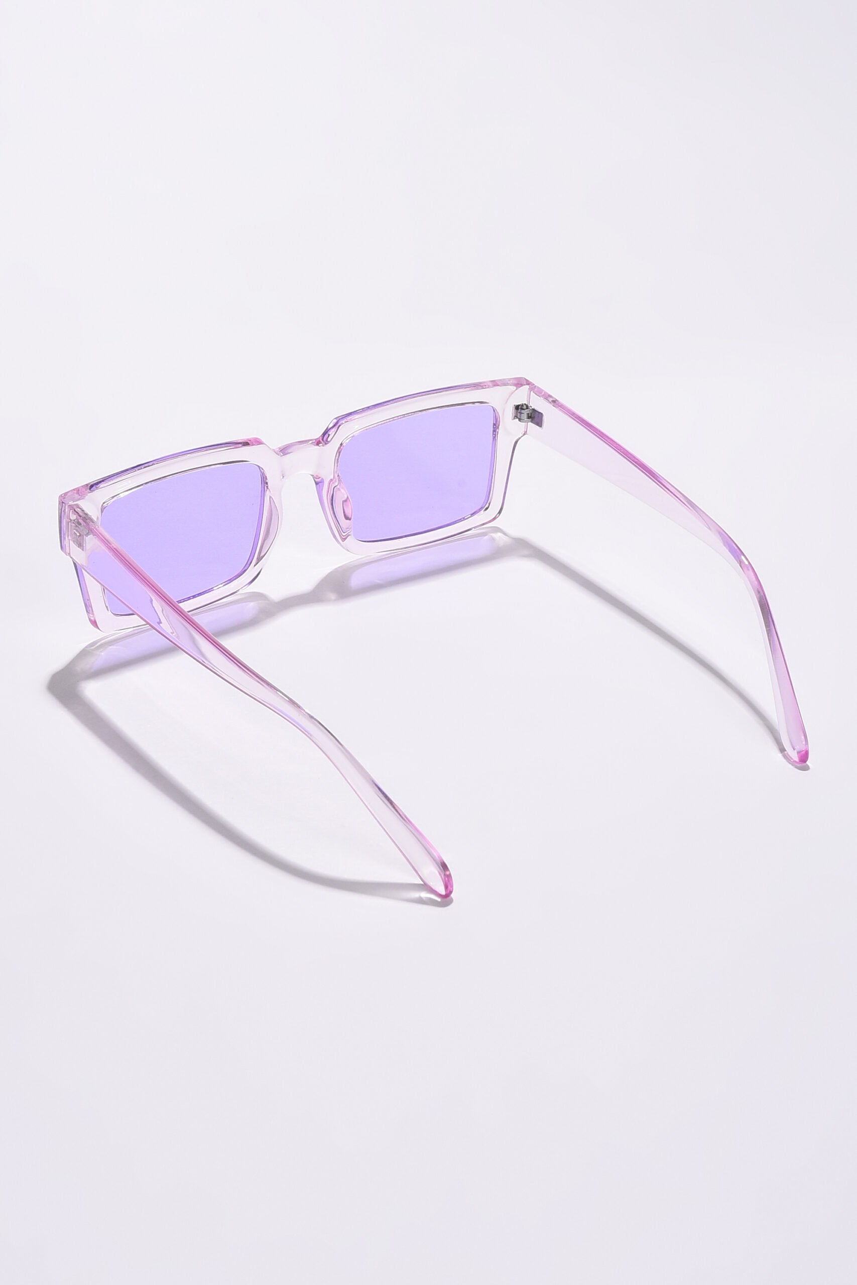 Women Purple Lens Purple Rectangle Sunglasses