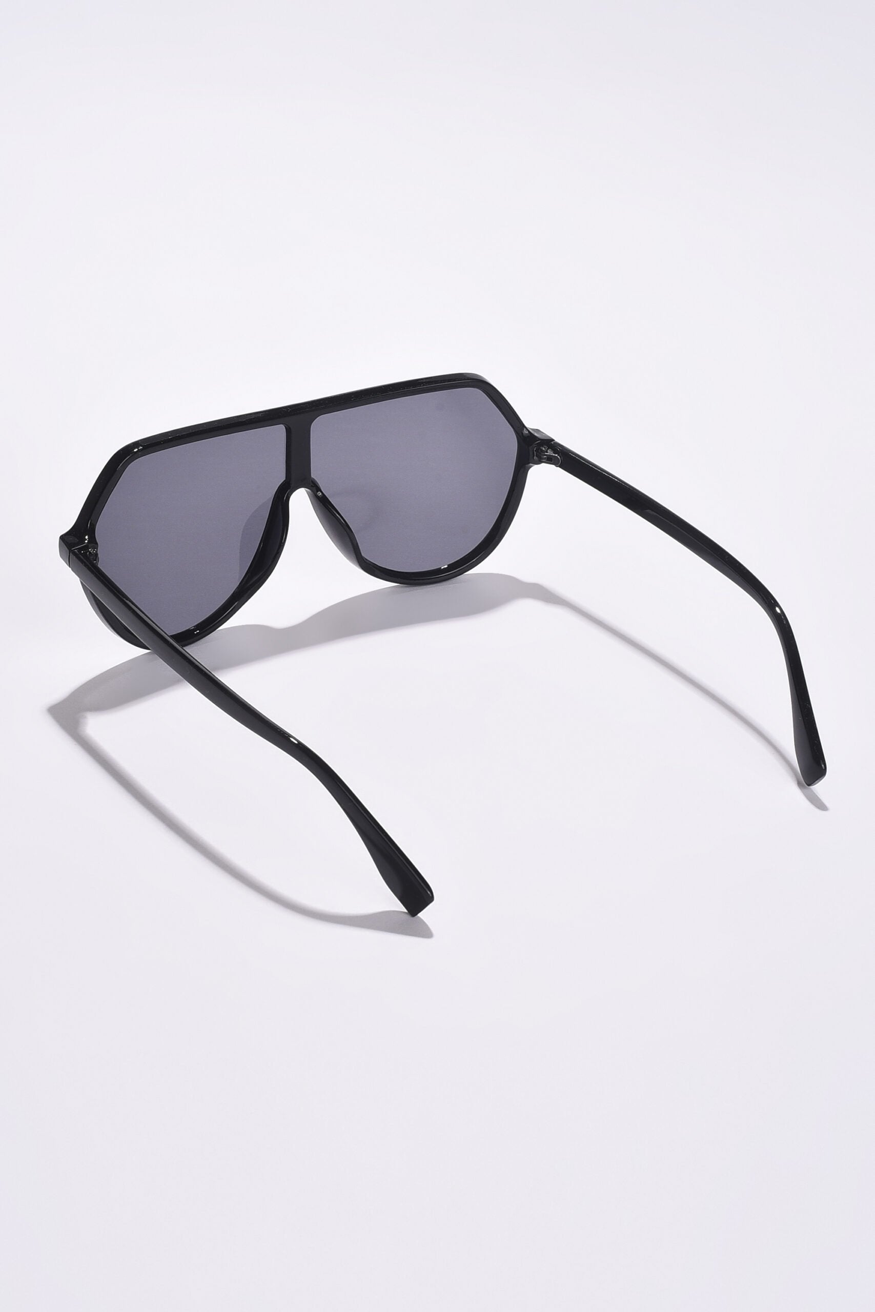 Women Black Lens Black Oversized Sunglasses