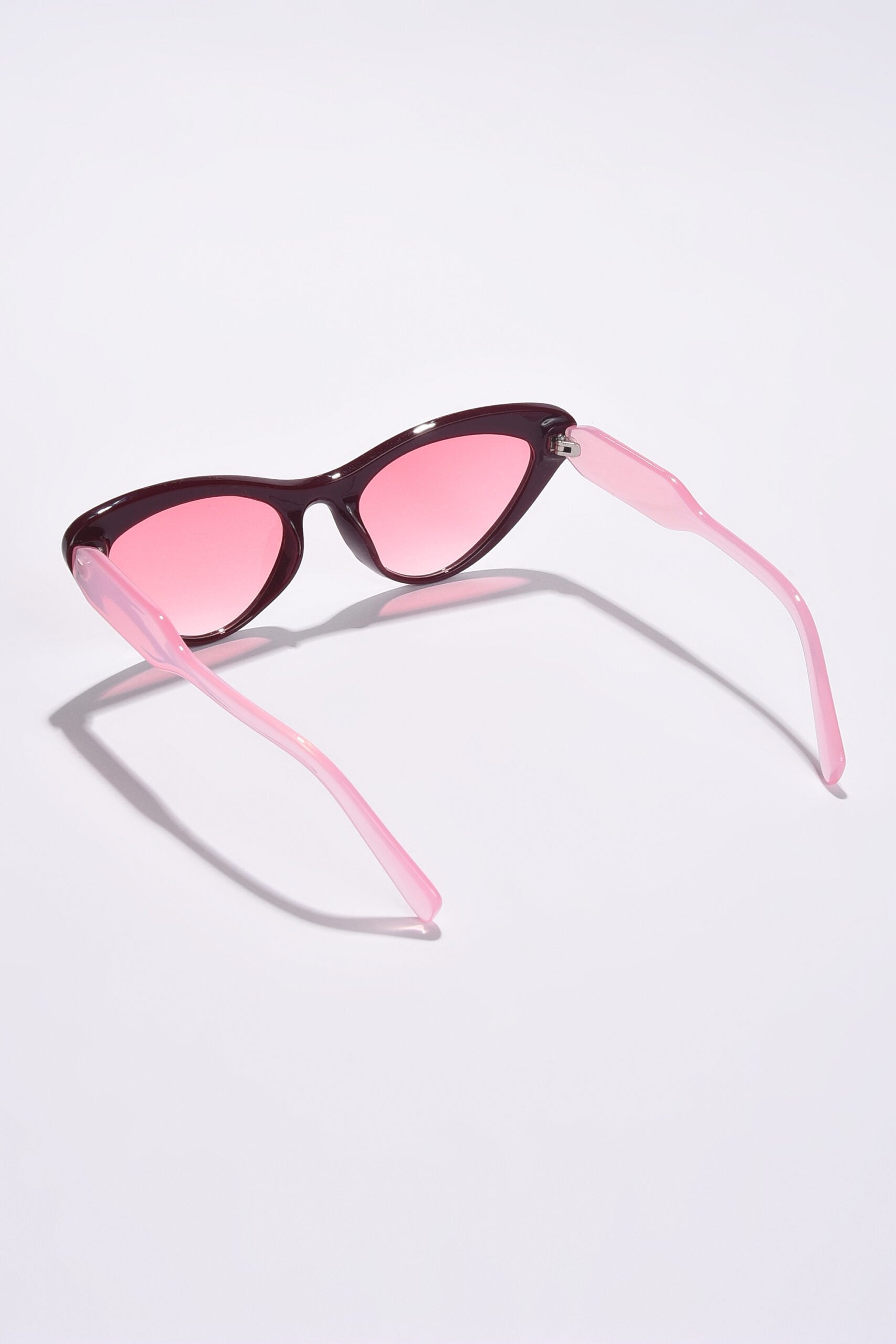 Women Pink Lens Pink Cateye Sunglasses