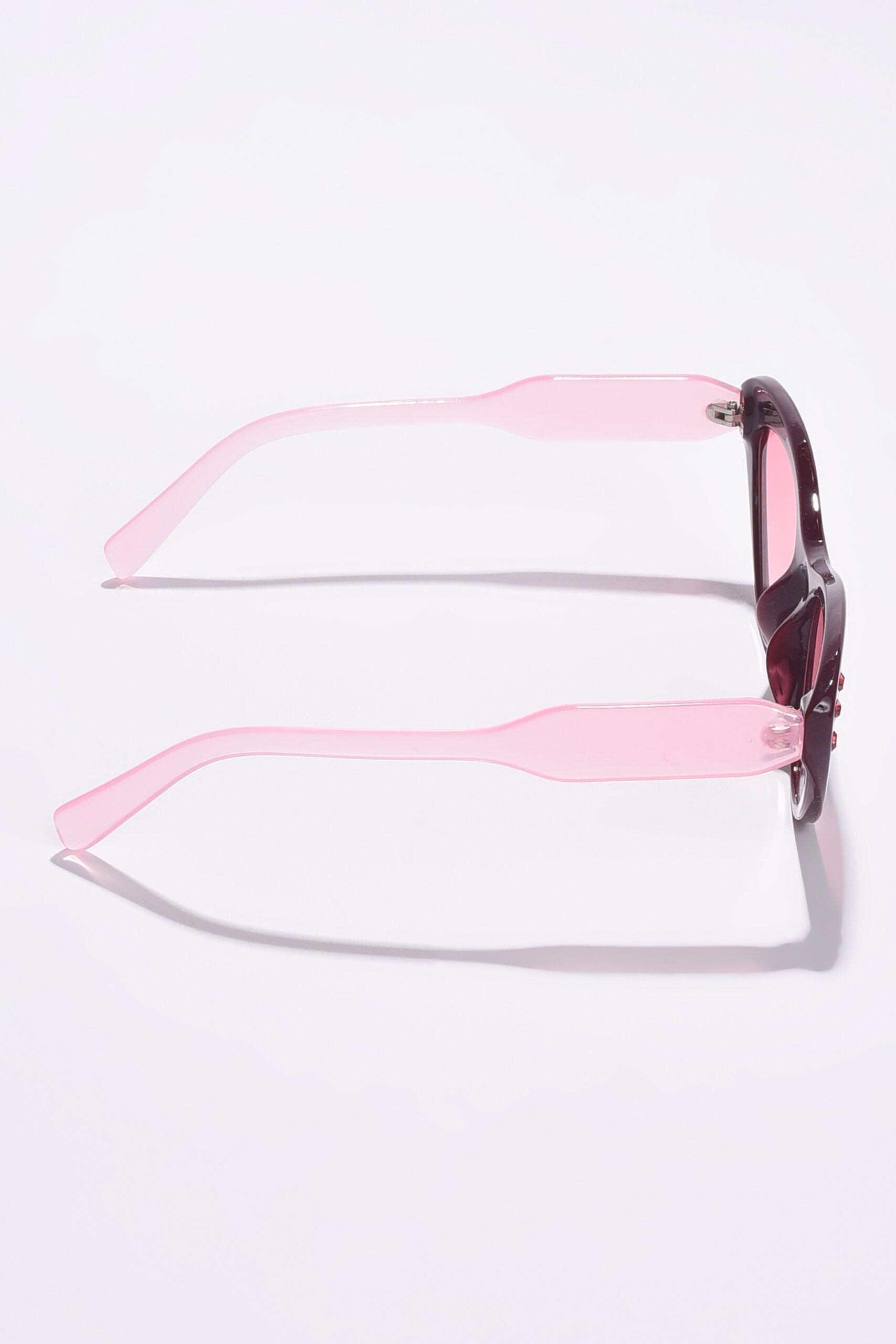 Women Pink Lens Pink Cateye Sunglasses