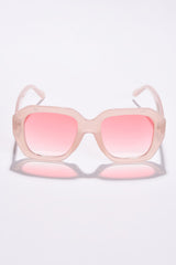 Women Pink Lens Pink Oval Sunglasses