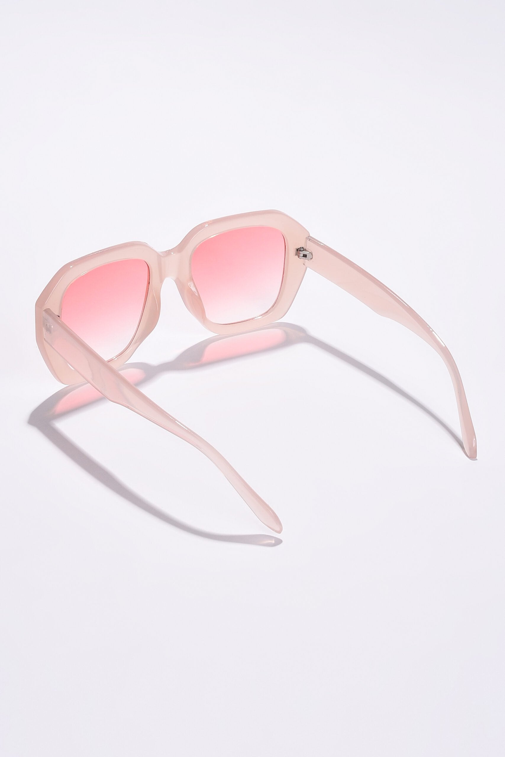 Women Pink Lens Pink Oval Sunglasses