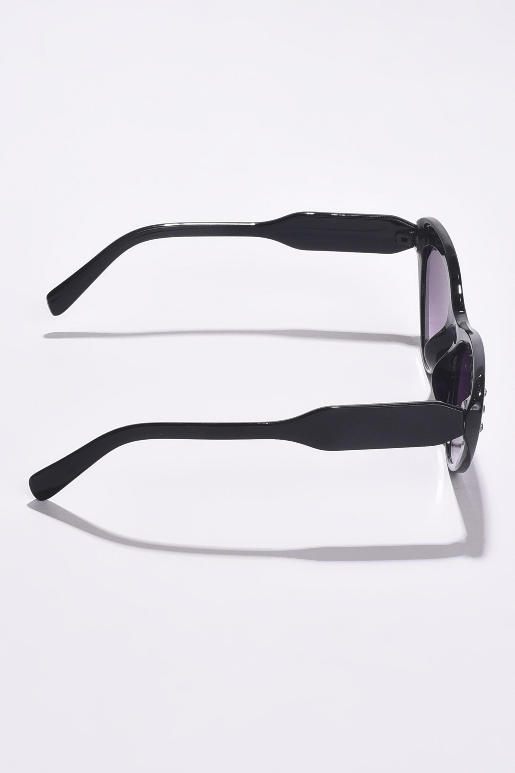 Women Black Lens Black Cateye Sunglasses