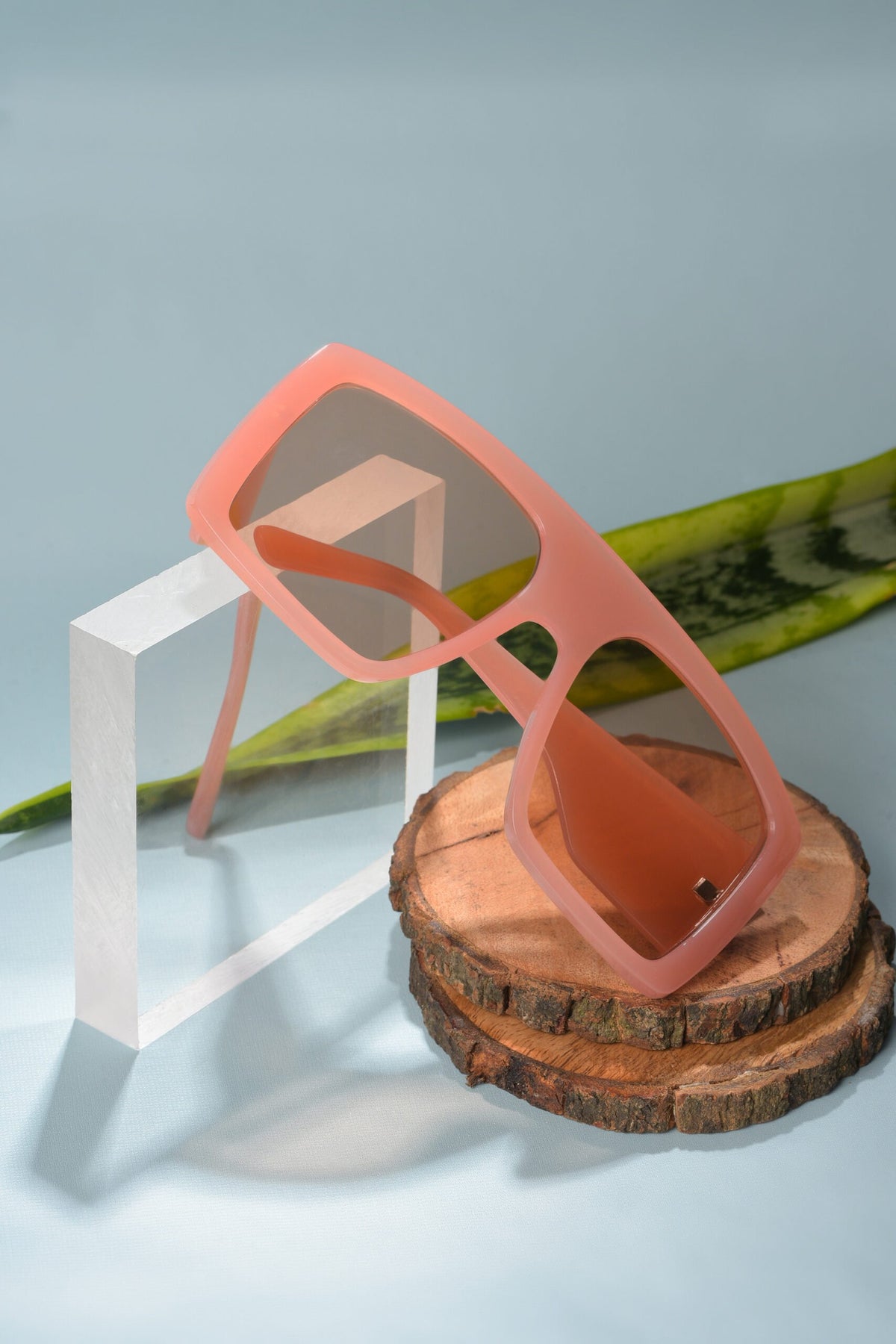 Women Orange Lens Orange Oversized Sunglasses