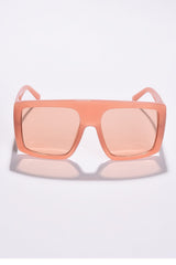 Women Orange Lens Orange Oversized Sunglasses