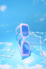 Women Purple Lens Purple Sports Sunglasses