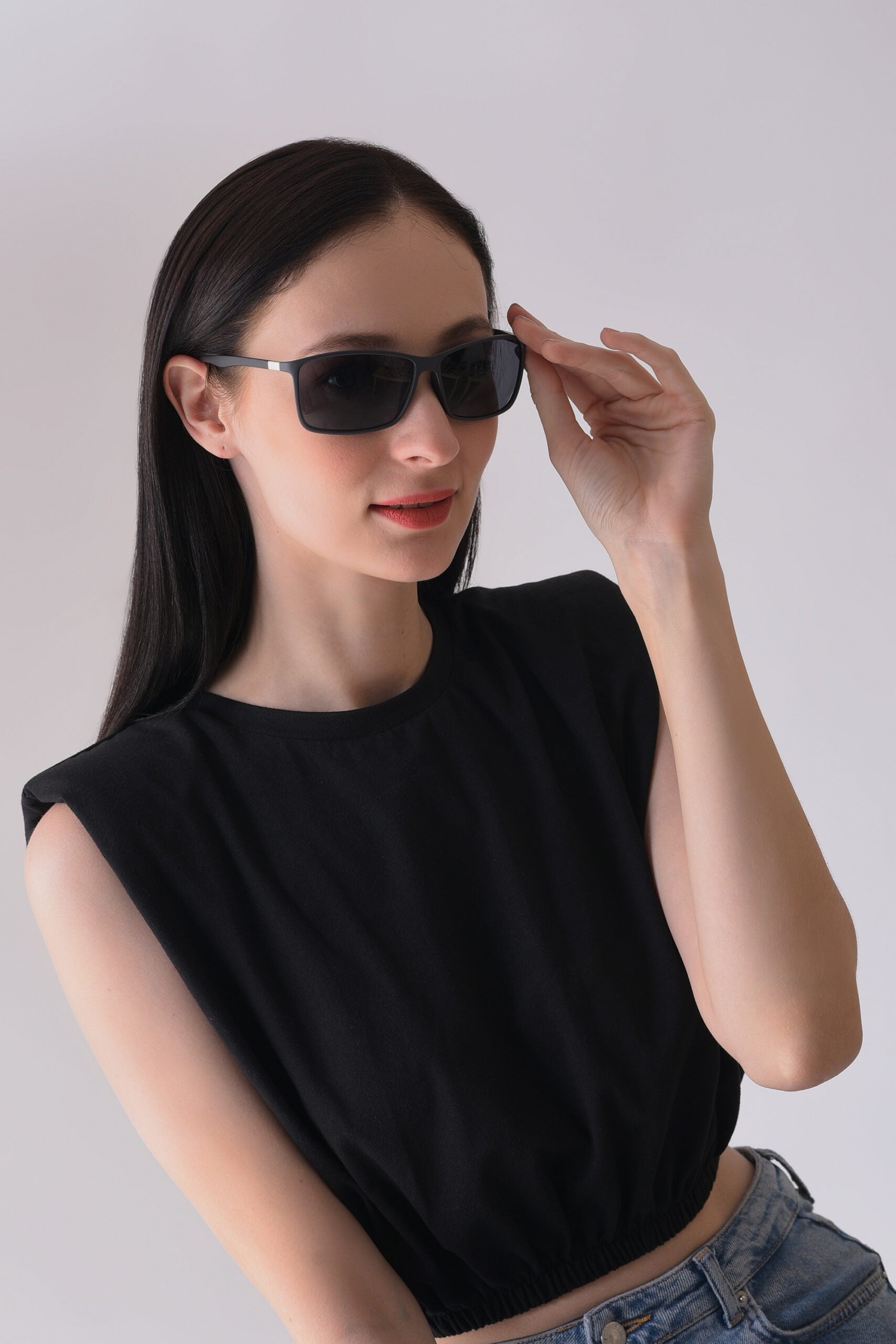 Women Black Lens Black Butterfly Sunglasses