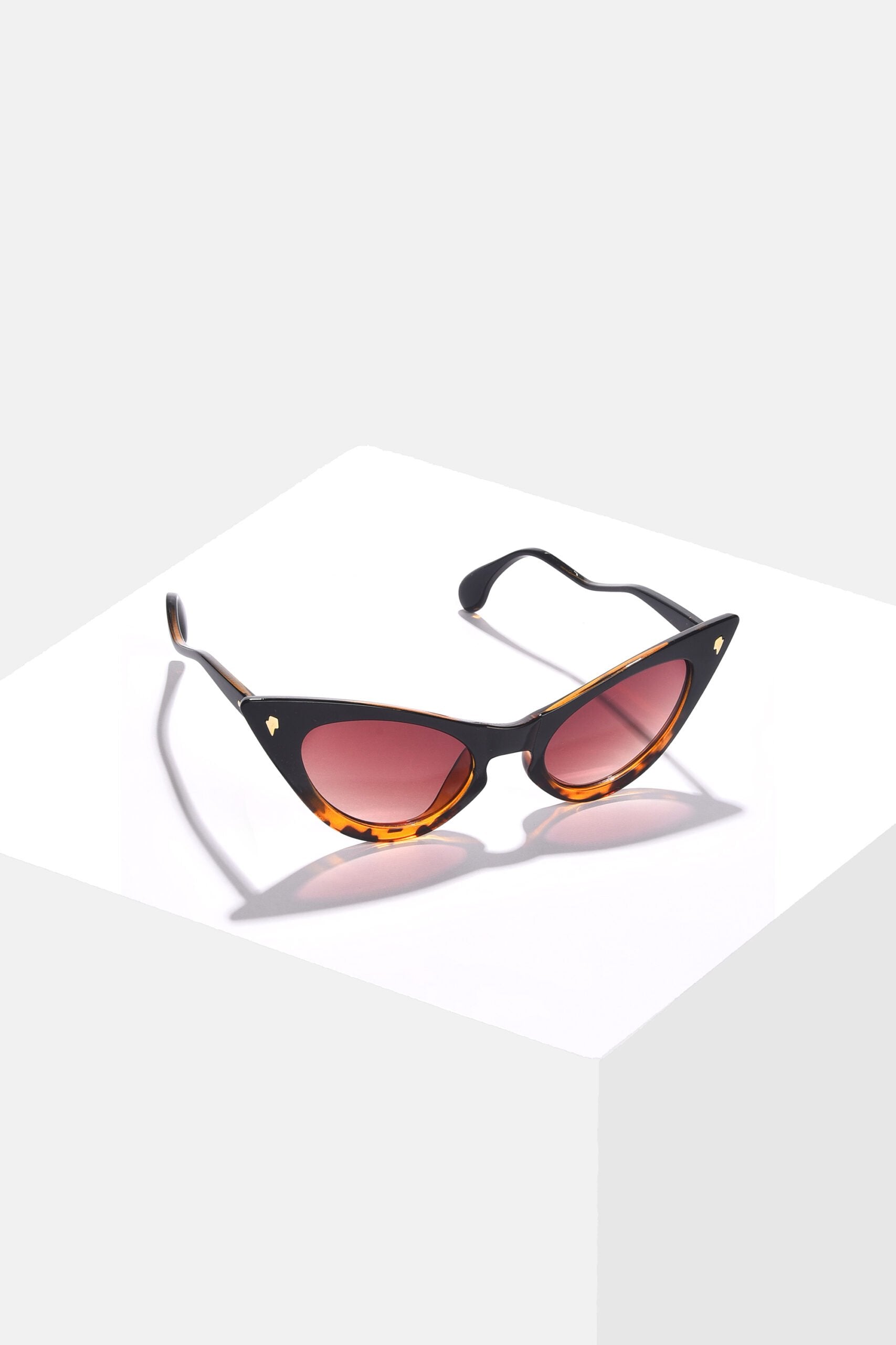 Women Brown Lens Brown Cateye Sunglasses