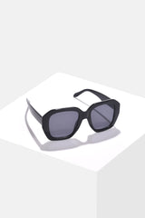 Women Black Lens Black Oversized Sunglasses