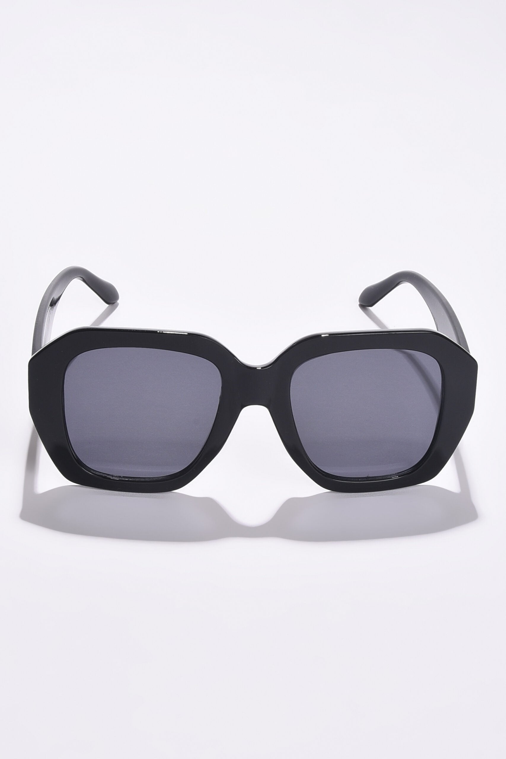 Women Black Lens Black Oversized Sunglasses