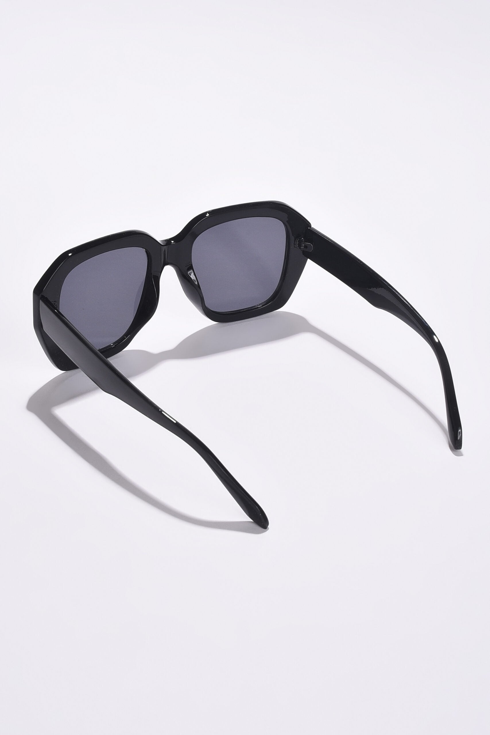 Women Black Lens Black Oversized Sunglasses