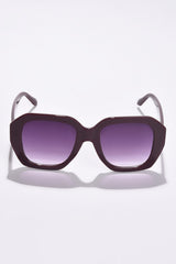 Women Black Lens Purple Wayfarer Sunglasses