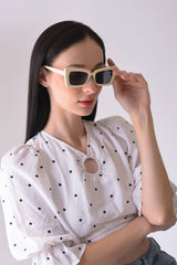 Women Black Lens Pink Butterfly Sunglasses