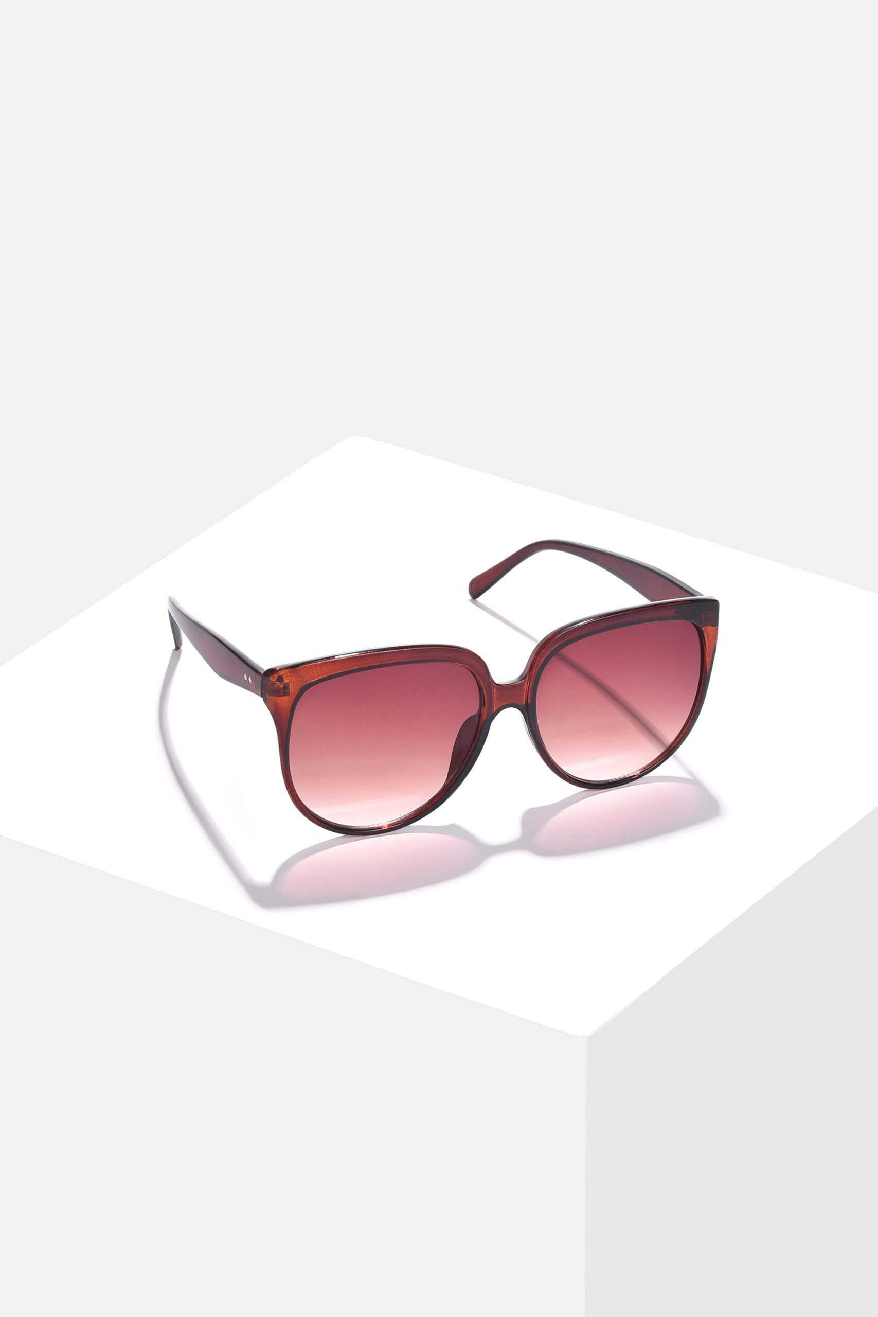 Women Brown Lens Brown Butterfly Sunglasses