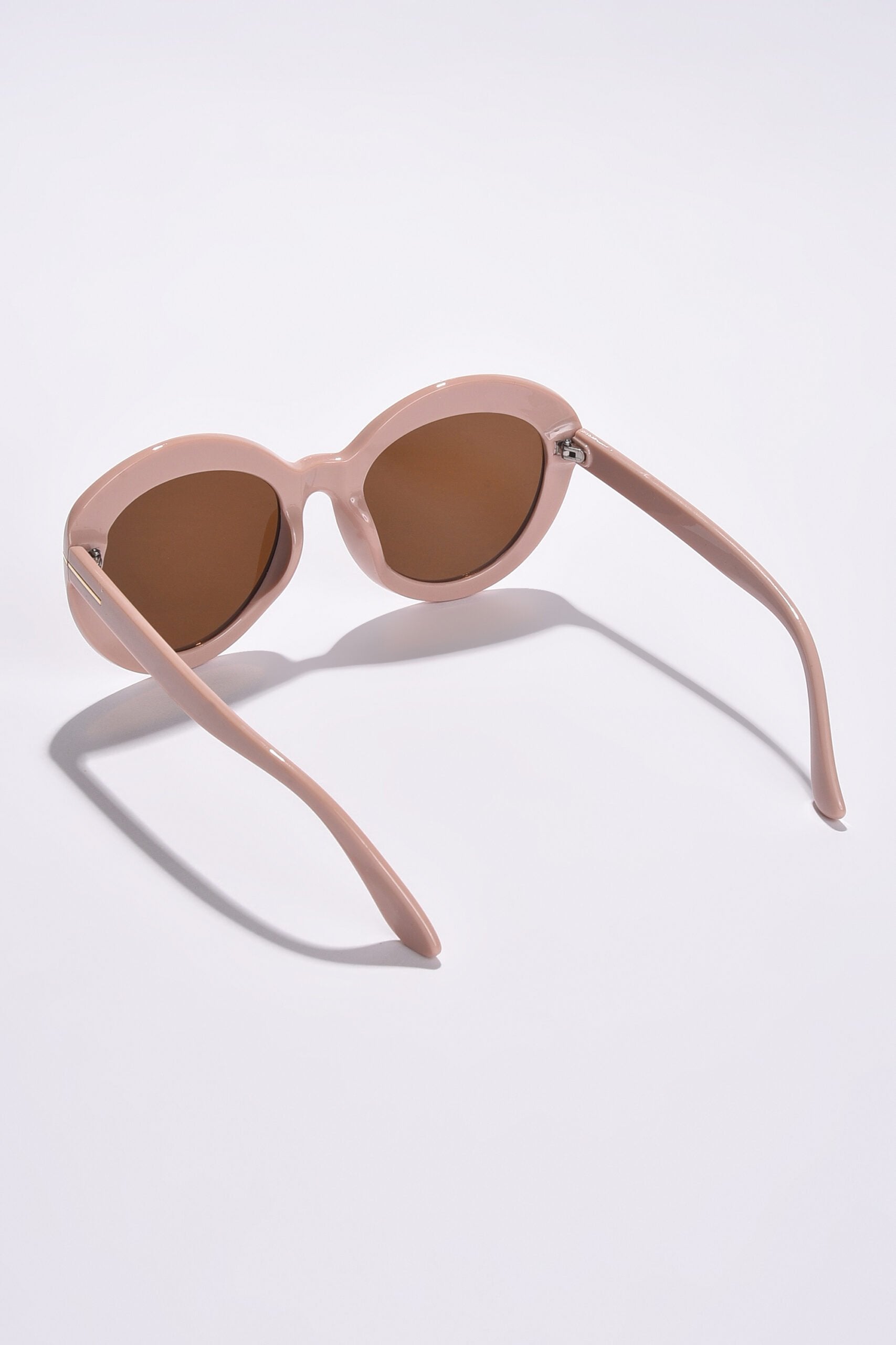 Women Brown Lens Brown Round Sunglasses