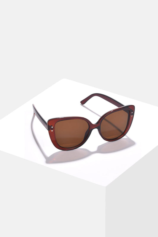 Women Brown Lens Brown Butterfly Sunglasses