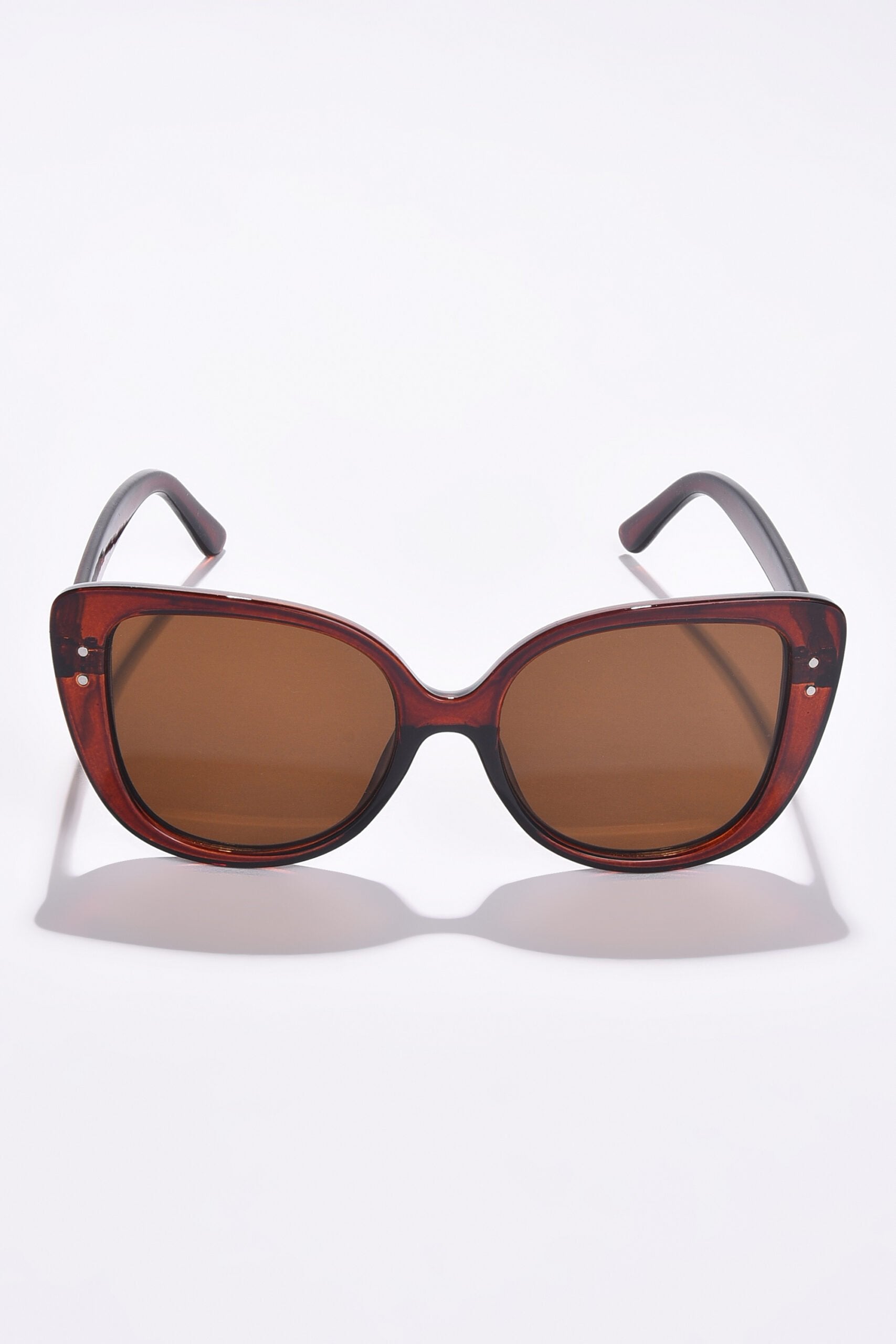 Women Brown Lens Brown Butterfly Sunglasses