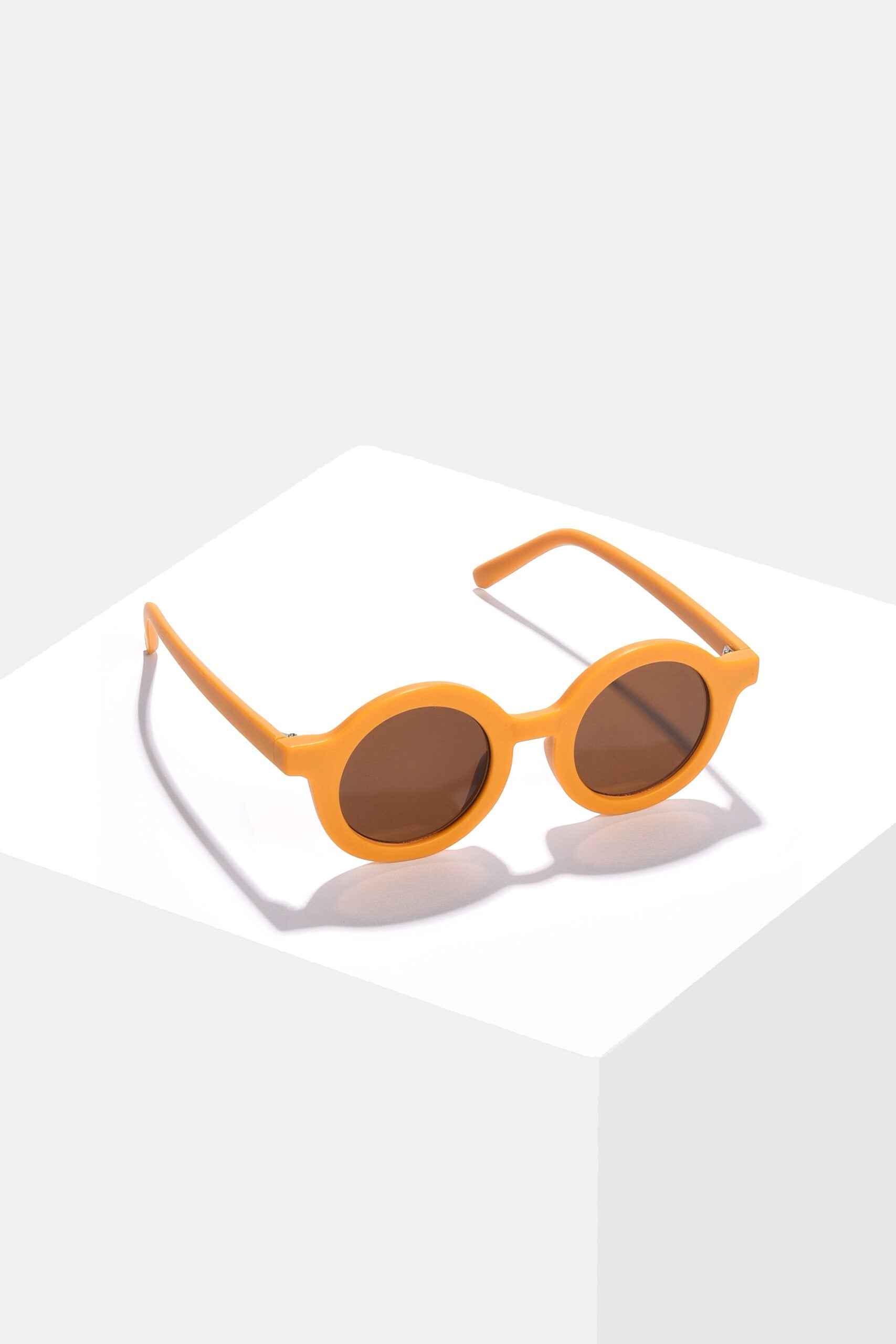 Women Orange Lens Orange Oval Sunglasses