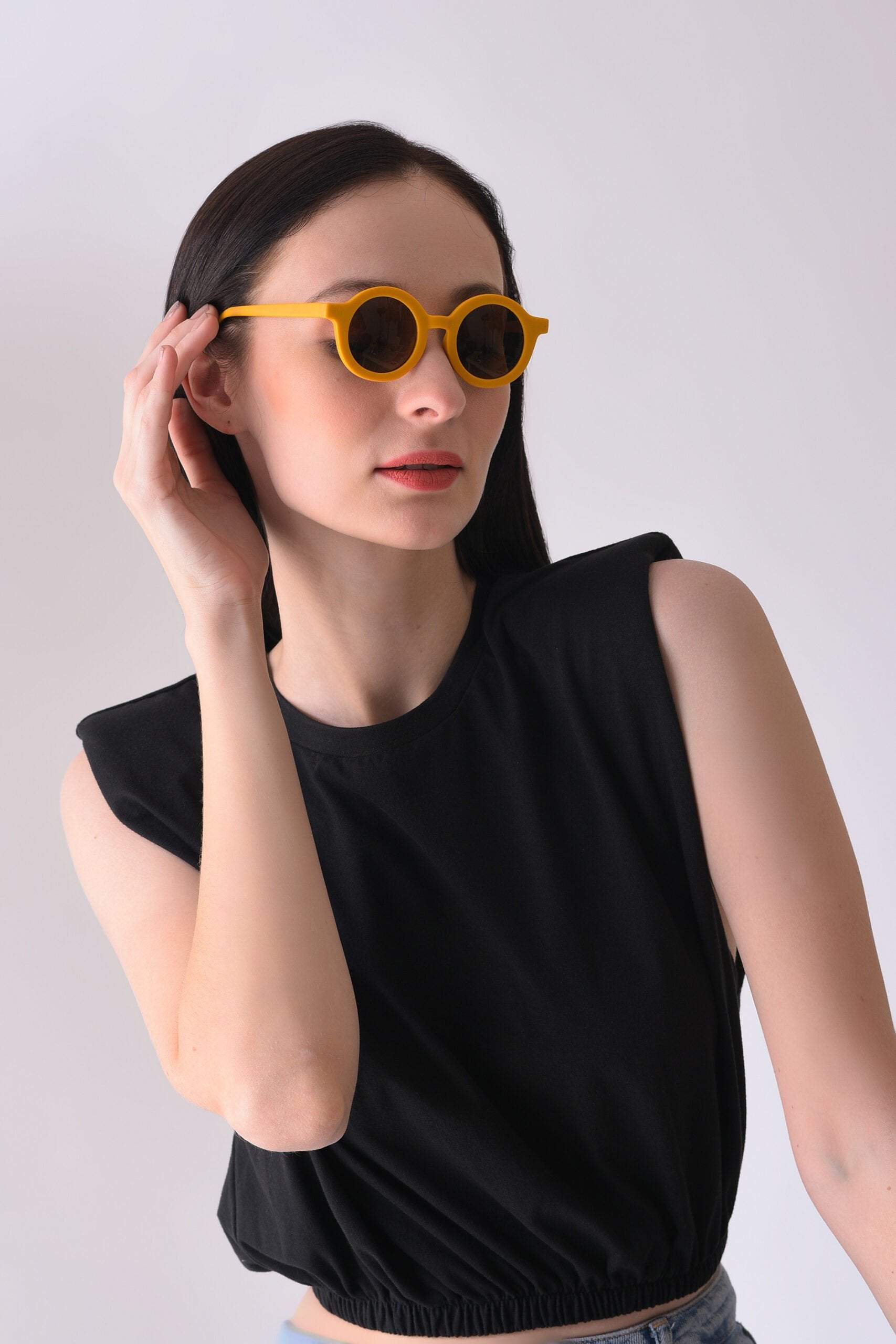 Women Orange Lens Orange Oval Sunglasses