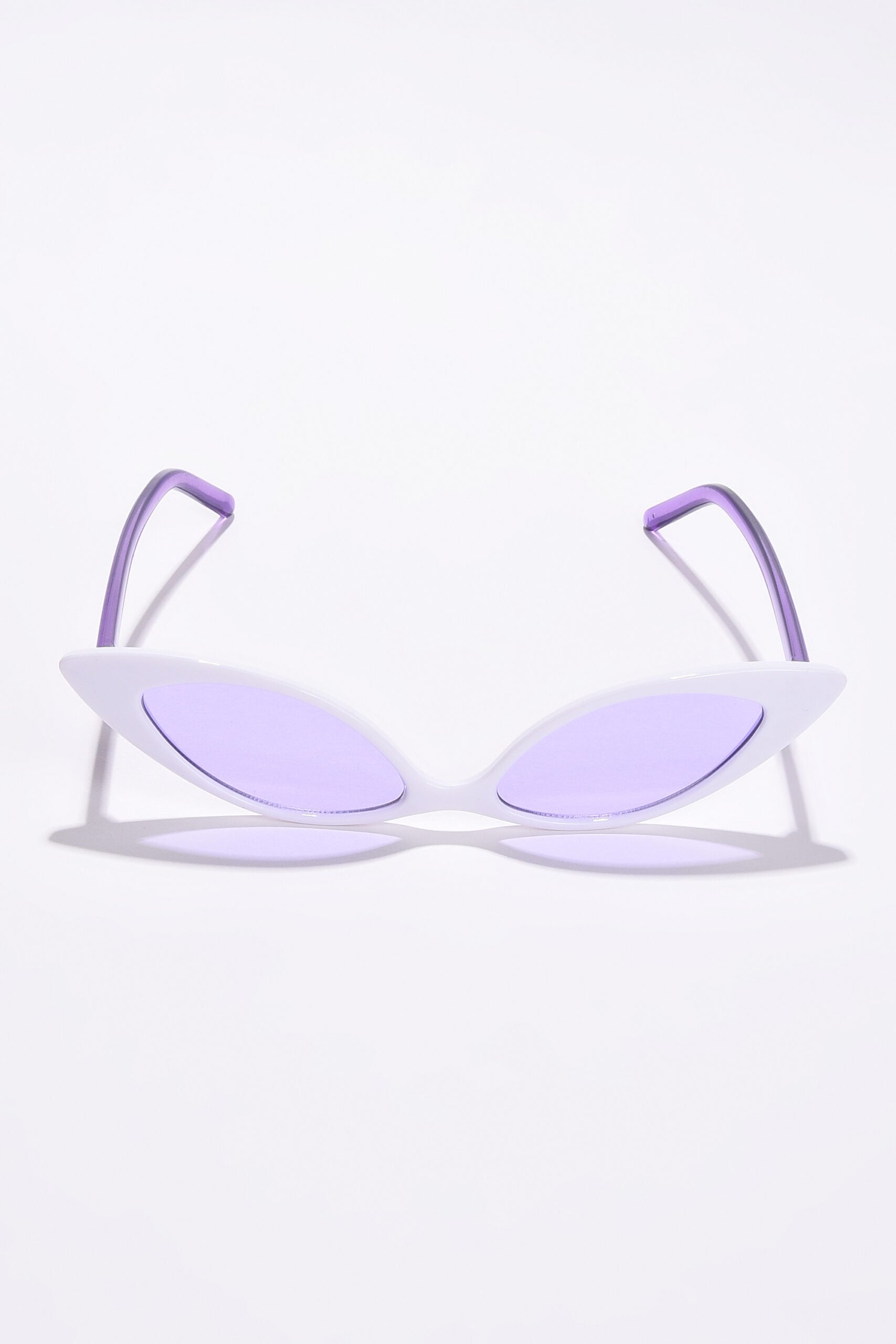 Women Purple Lens Purple Cateye Sunglasses