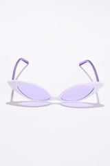 Women Purple Lens Purple Cateye Sunglasses