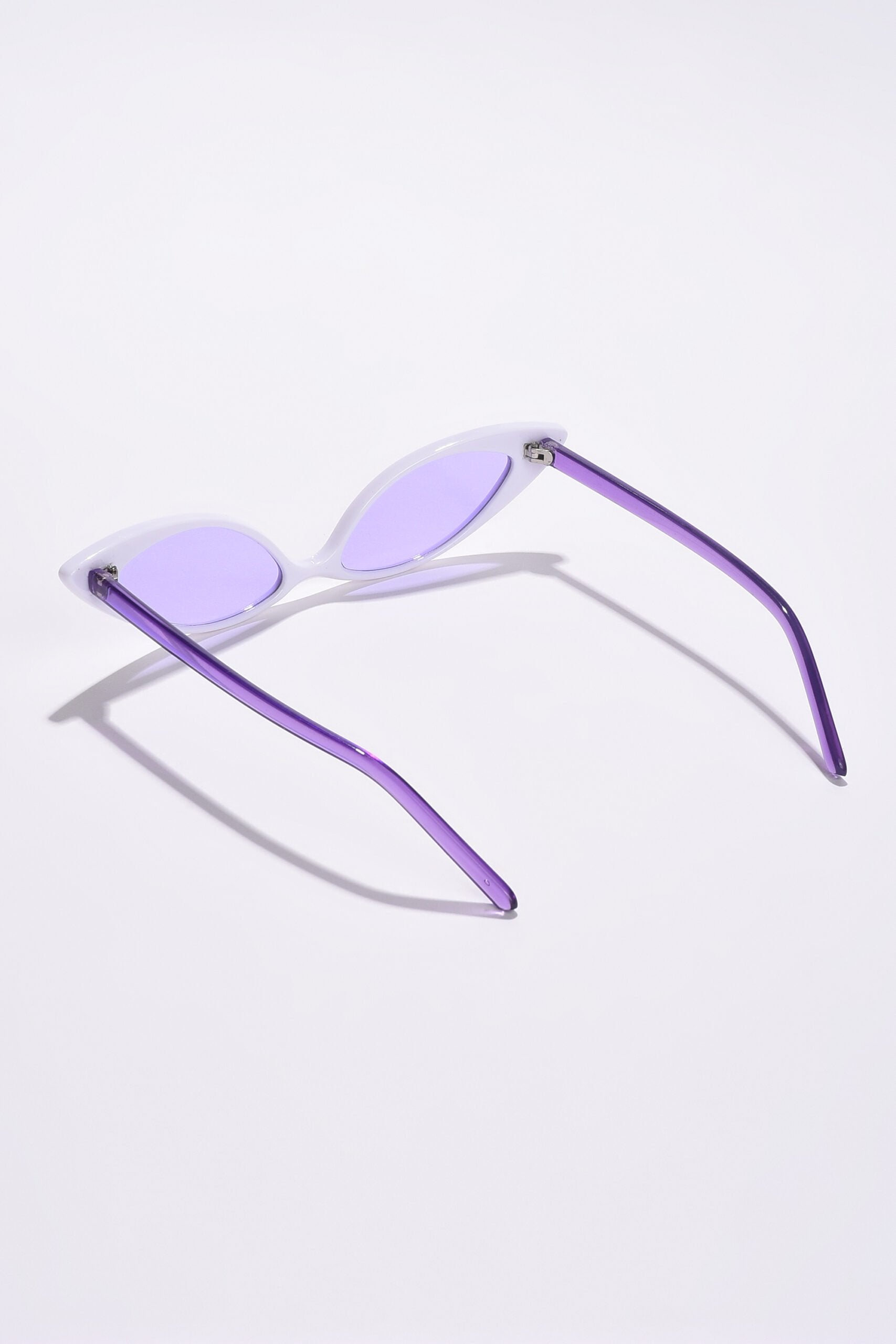 Women Purple Lens Purple Cateye Sunglasses