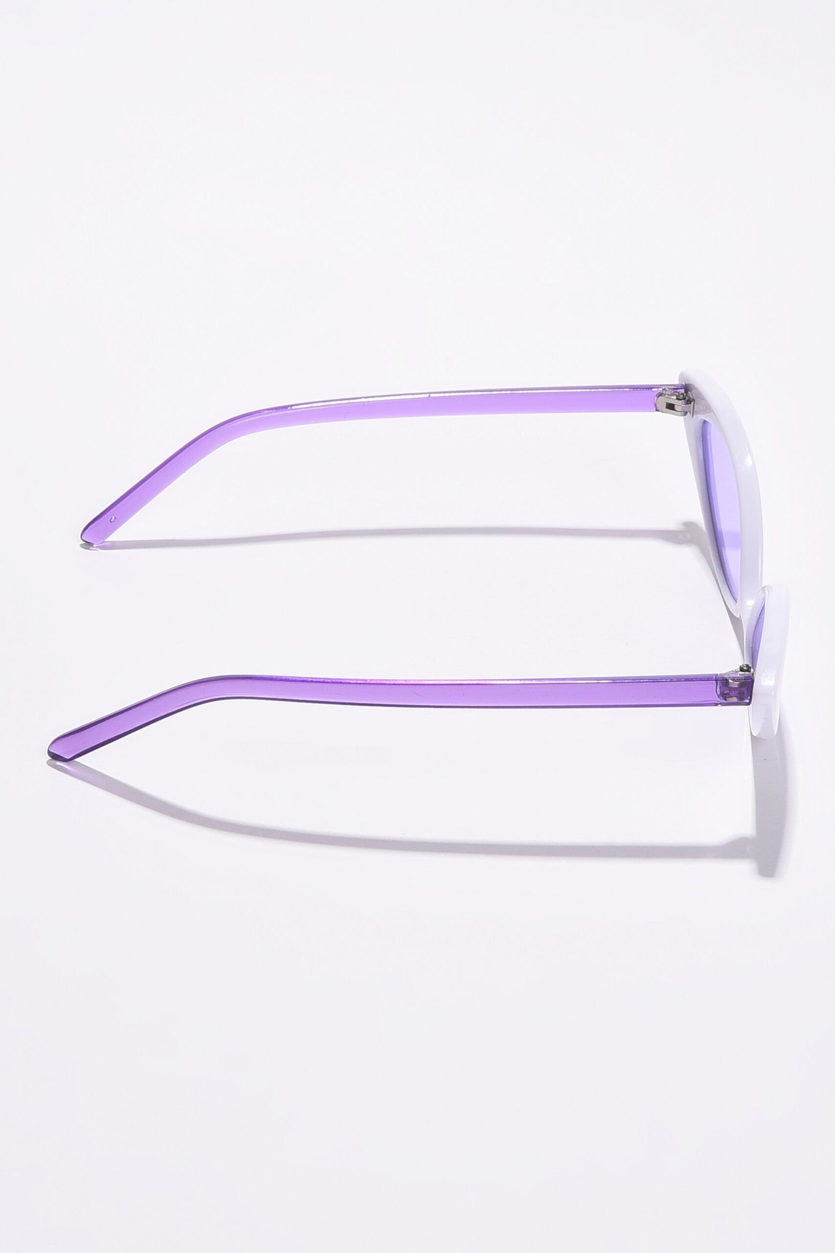 Women Purple Lens Purple Cateye Sunglasses