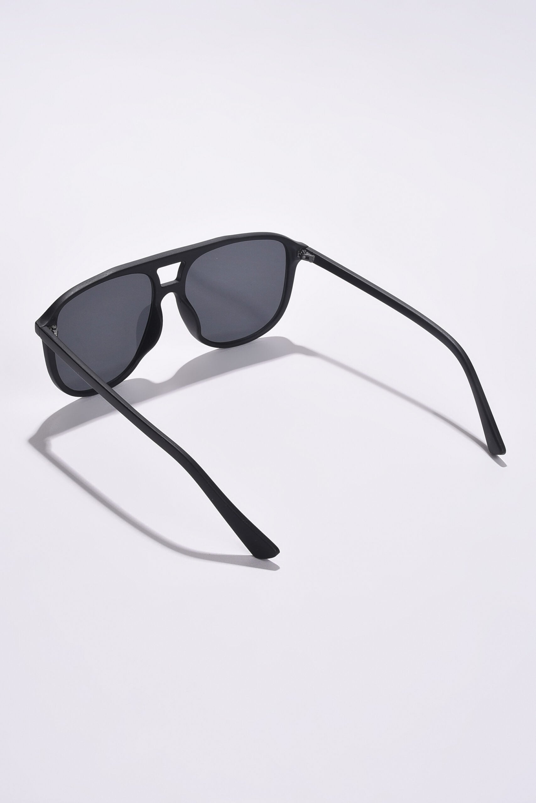 Women Black Lens Black Aviator Sunglasses