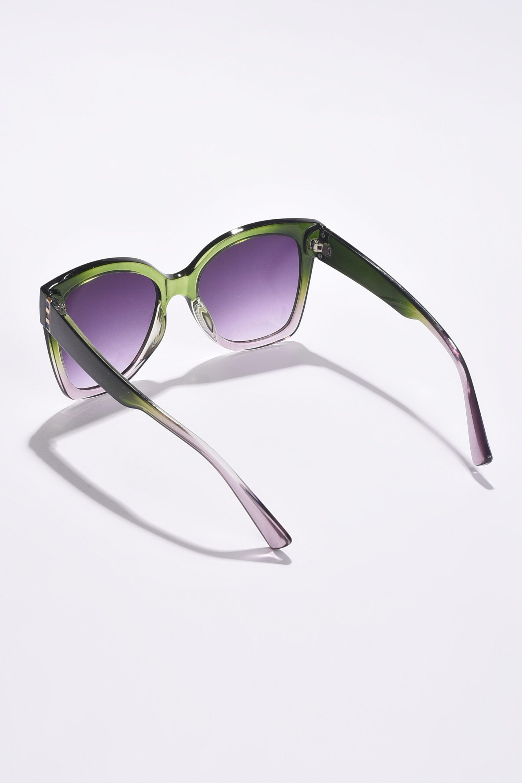 Women Purple Lens Green Butterfly Sunglasses