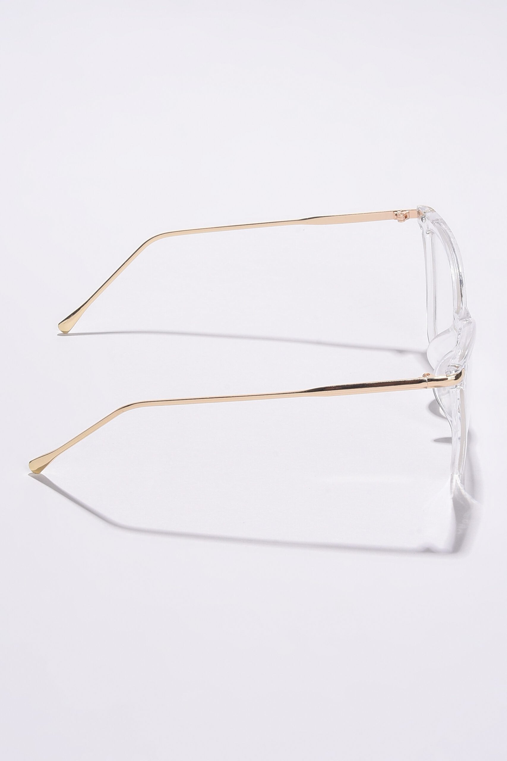 Women Clear Lens Gold-Toned Cateye Sunglasses