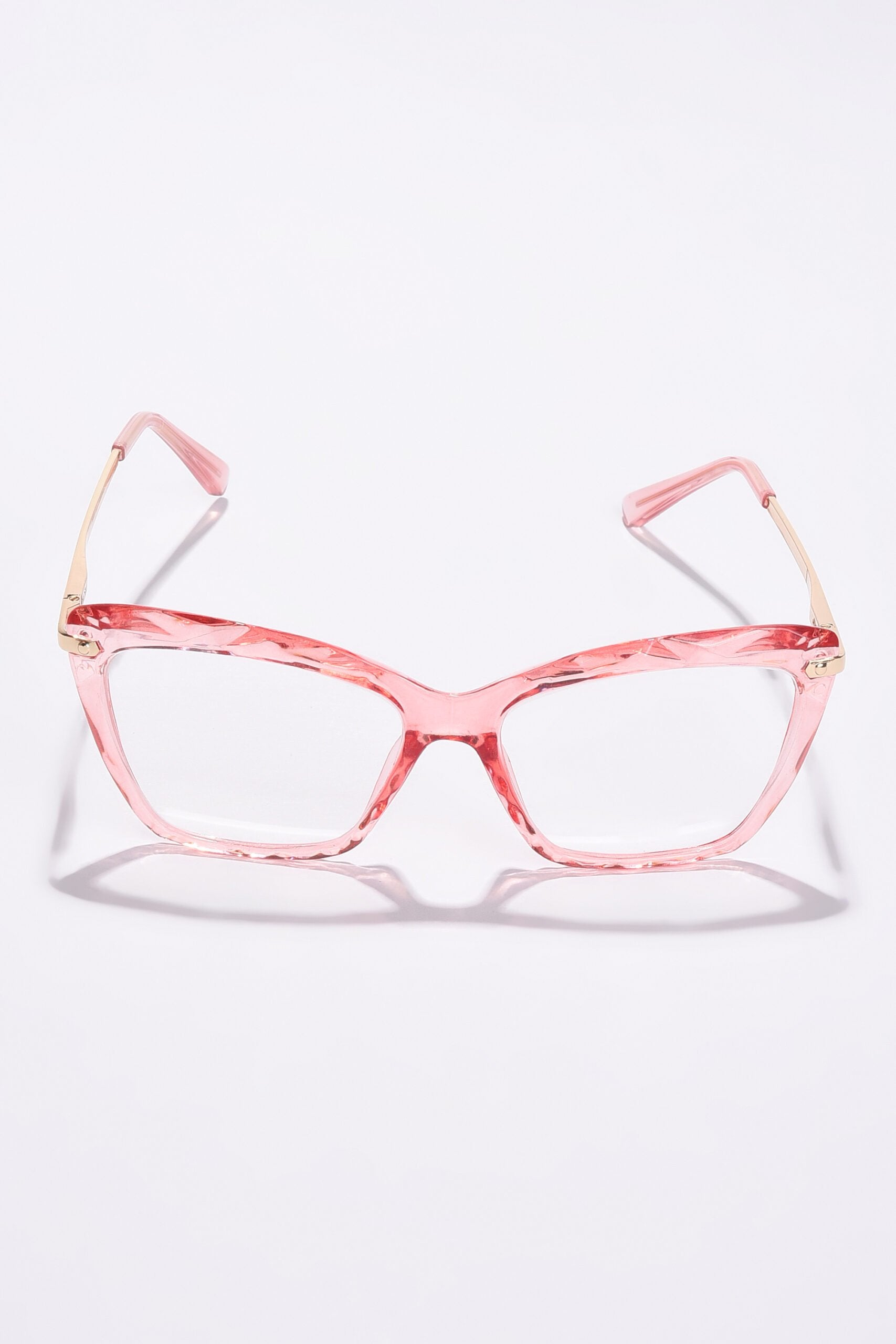 Women Clear Lens Pink Butterfly Sunglasses