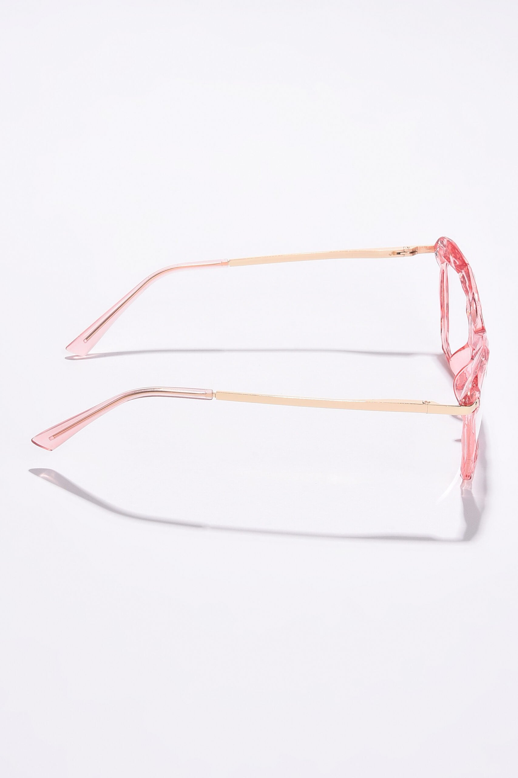 Women Clear Lens Pink Butterfly Sunglasses