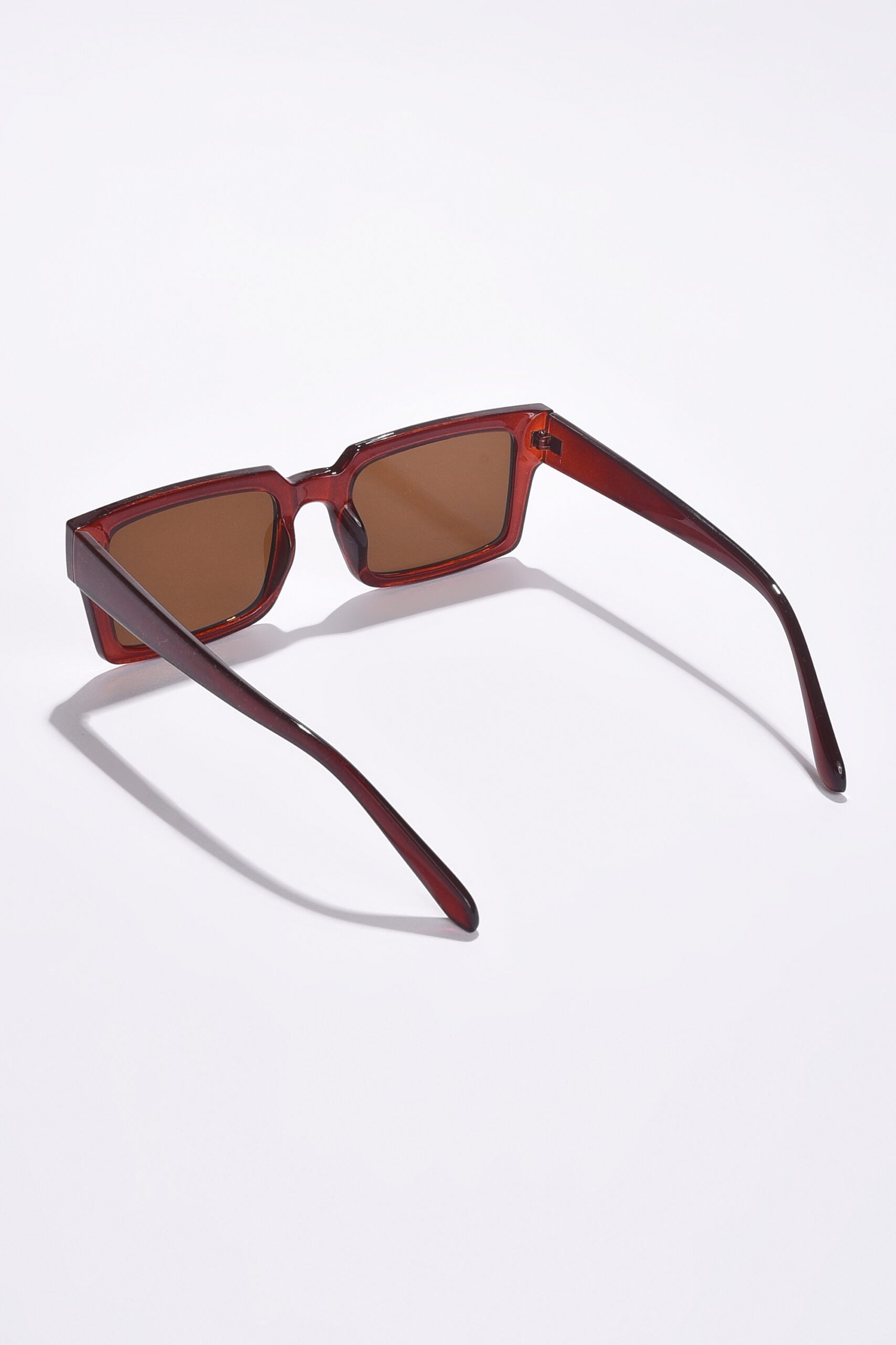 Women Brown Lens Brown Rectangle Sunglasses