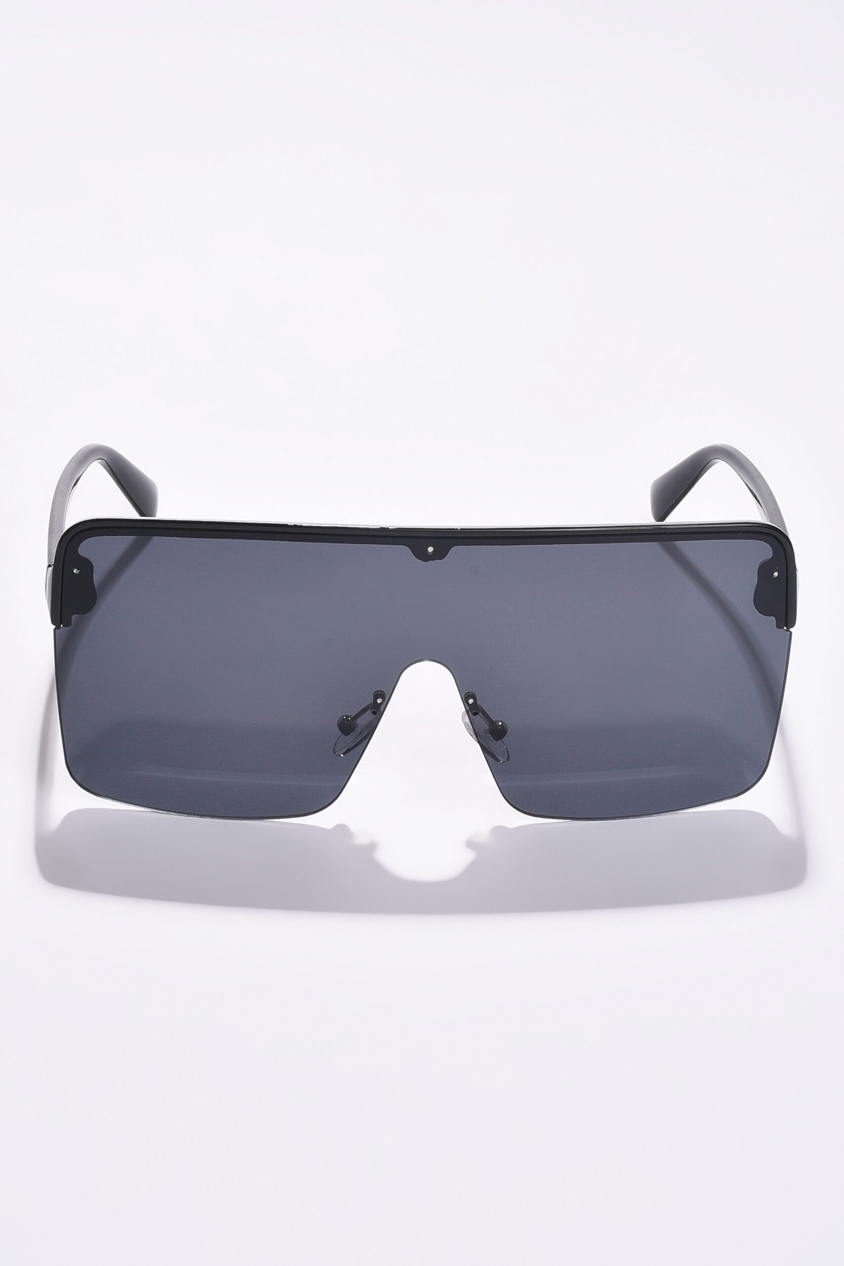 Women Black Lens Black Oversized Sunglasses