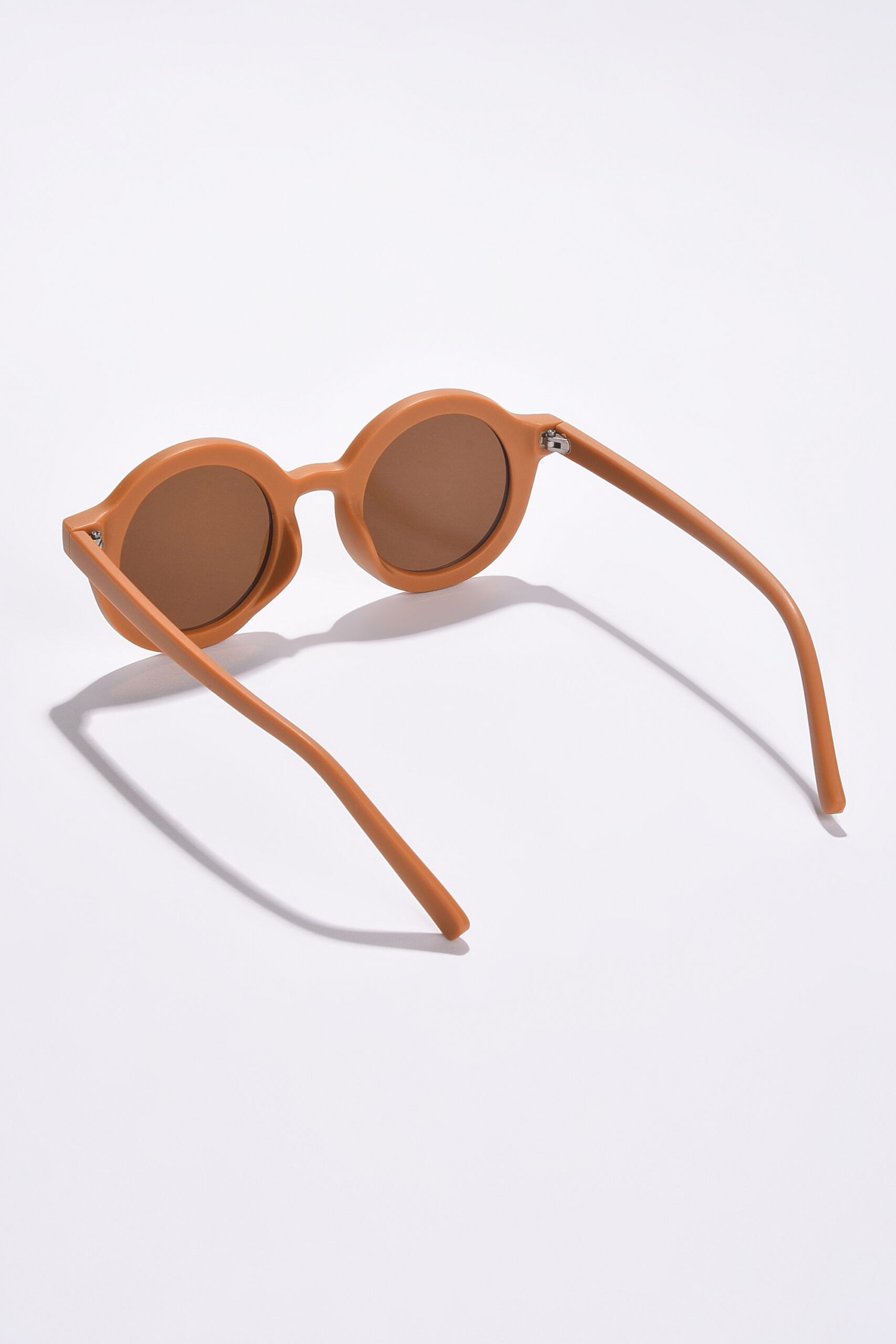 Women Brown Lens Brown Round Sunglasses