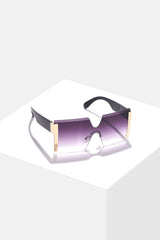 Women Purple Lens Purple Oversized Sunglasses