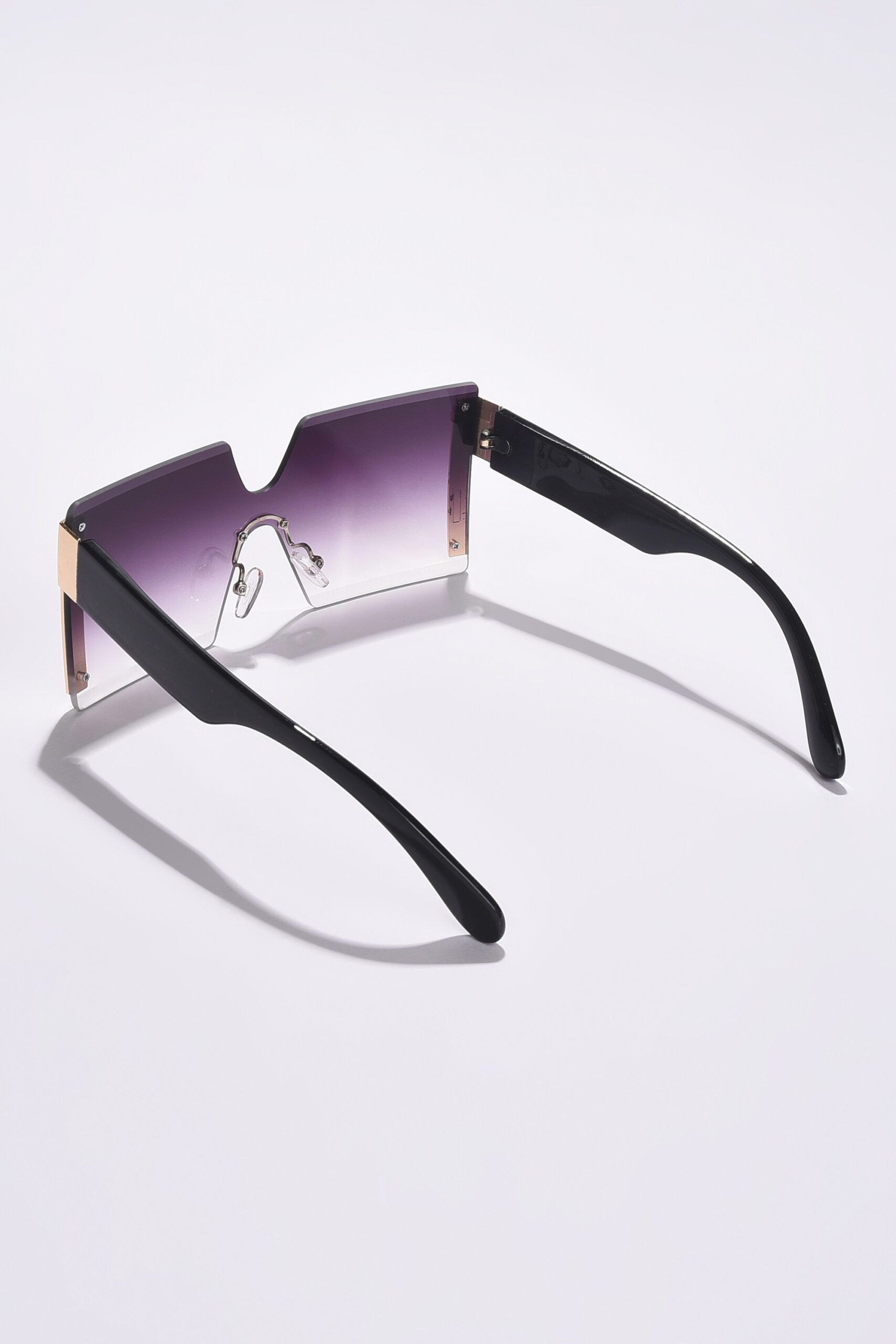 Women Purple Lens Purple Oversized Sunglasses