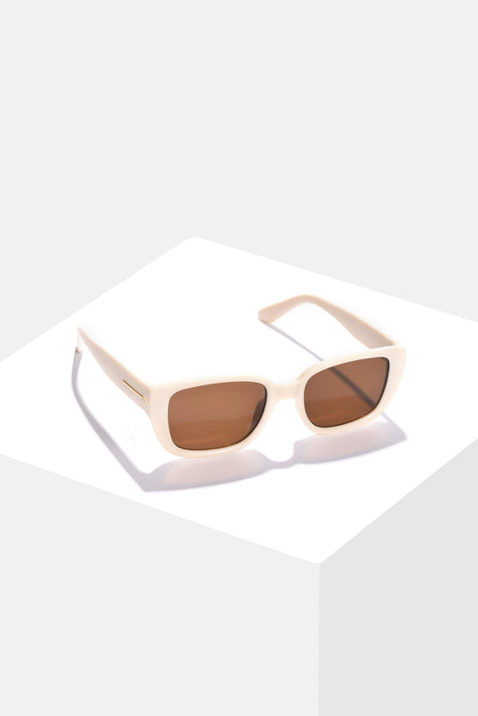 Women Brown Lens Brown Rectangle Sunglasses