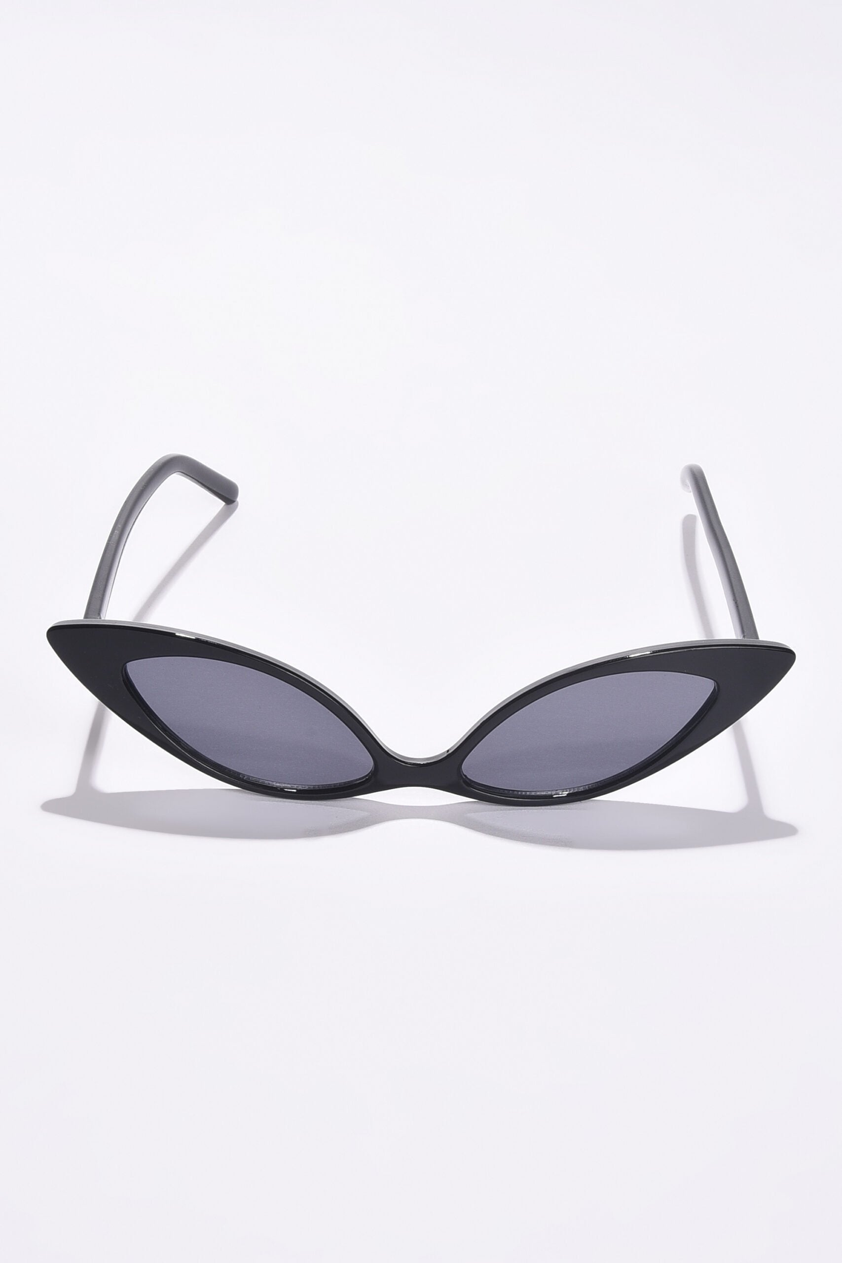 Women Black Lens Purple Cateye Sunglasses