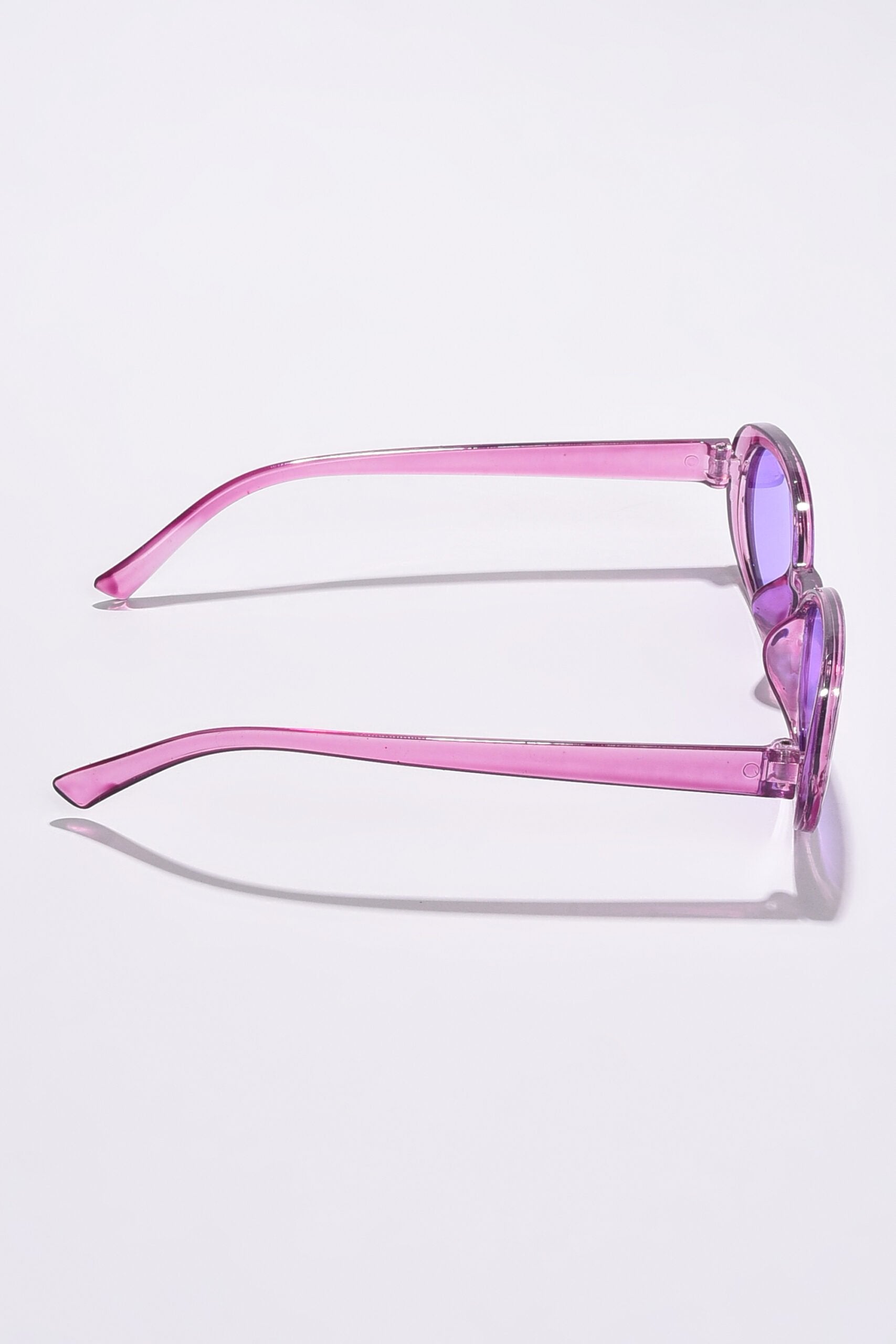 Women Purple Lens Purple Oval Sunglasses