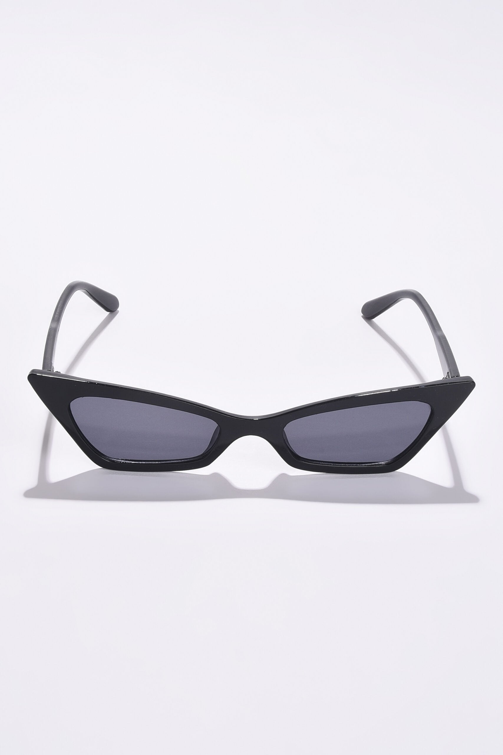 Women Black Lens Black Cateye Sunglasses