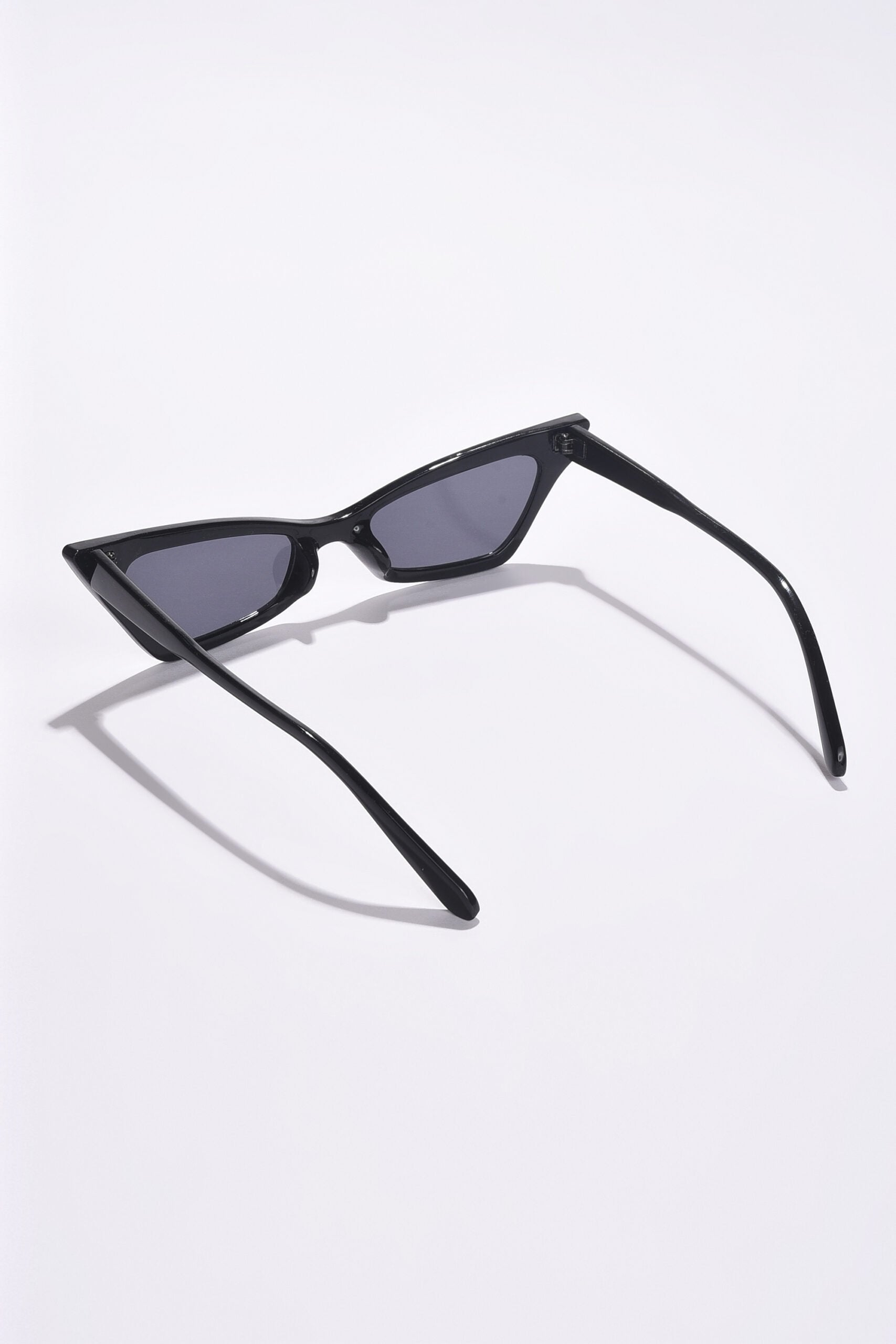 Women Black Lens Black Cateye Sunglasses